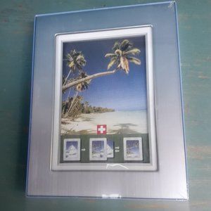 Photos in Motion Photo Frame Album Silver Metal Picture Frame Storage holds 35